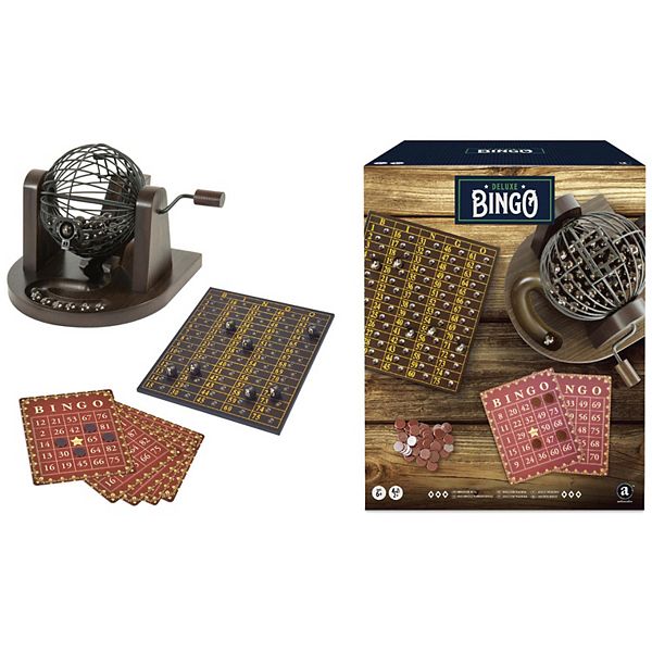 Merchant Ambassador Craftsman Deluxe Wood Bingo Game Set - 75 Balls Merchant Ambassador