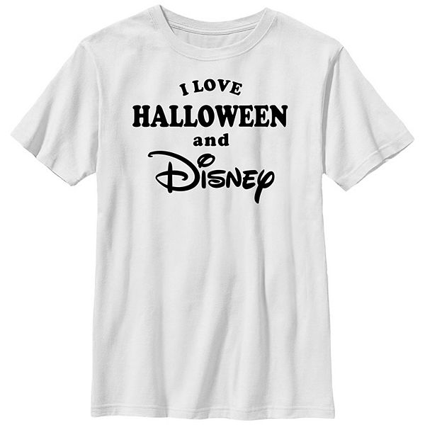 Детская хлопковая футболка Disney I Love Halloween для мальчиков 8-20 лет с круглым вырезом и короткими рукавами Disney