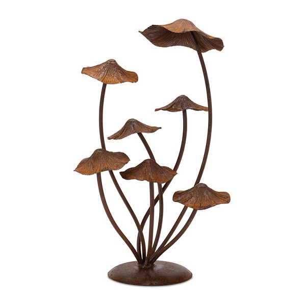 Melrose Outdoor Metal Mushroom Garden Accent Decor Melrose