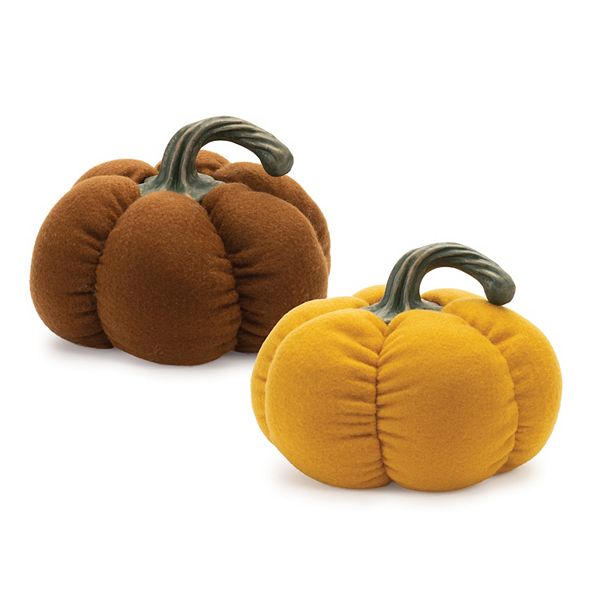 Melrose 2-pc. Plush Pumpkin Table Decor Set Melrose