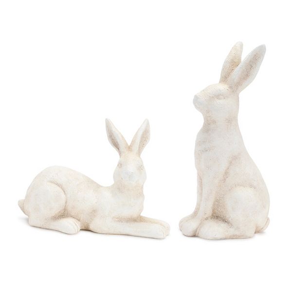 Melrose 2-pc. Ceramic Garden Rabbit Figurine Table Decor Set Melrose