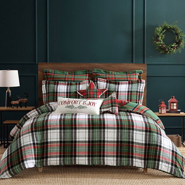 Levtex Home Spencer Plaid Green Comforter and Euro Sham Set Levtex