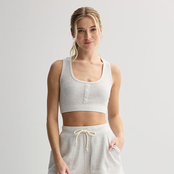 Juniors' Waffle Knit Bra Top SO