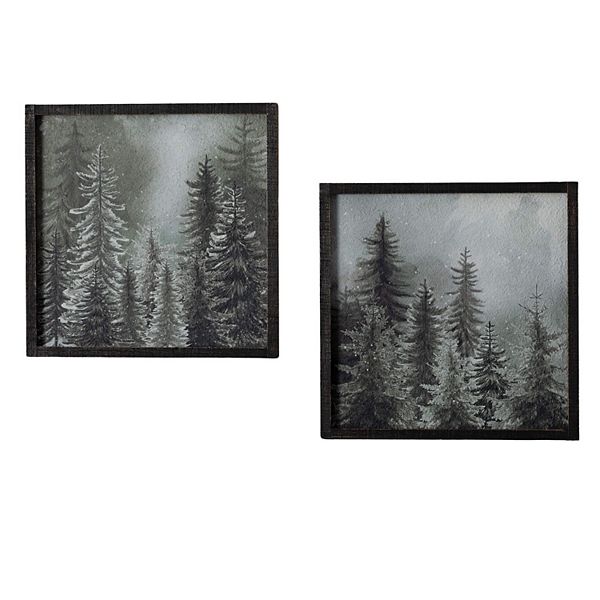 Haven Living 23.5-in. 2-pc. Christmas Forest Scene Wall Decor Set Haven Living