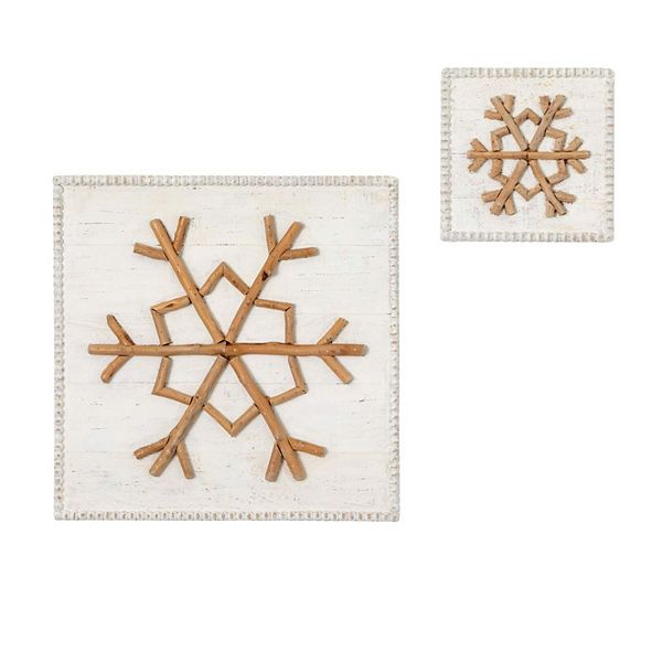 Haven Living 2-pc. Christmas Texture Snowflake Wall Decor Set Haven Living