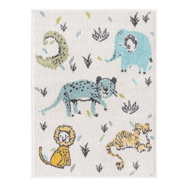 Unique Loom Zoo Whimsy Kids Throw or Area Rug Unique Loom