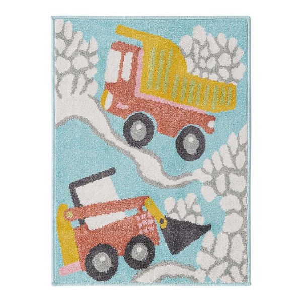 Unique Loom Trucks Whimsy Kids Throw or Area Rug Unique Loom