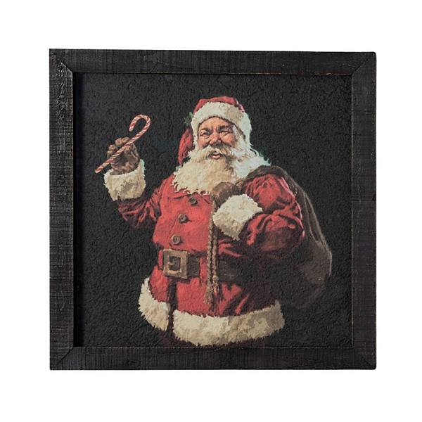 Haven Living 24-in. Candy Cane Santa Christmas Wall Decor Haven Living