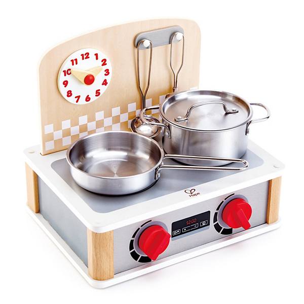 Hape 2-In-1 Kitchen & Grill Set Wooden Playset Hape