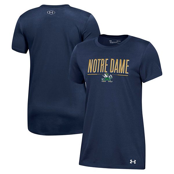 Женская Футболка Under Armour Navy Notre Dame Fighting Irish Performance Under Armour