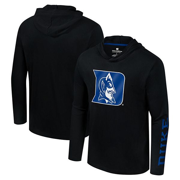 Мужская Футболка Colosseum Черная Duke Blue Devils Logo Lockup Active Blend С Длинным Рукавом Colosseum