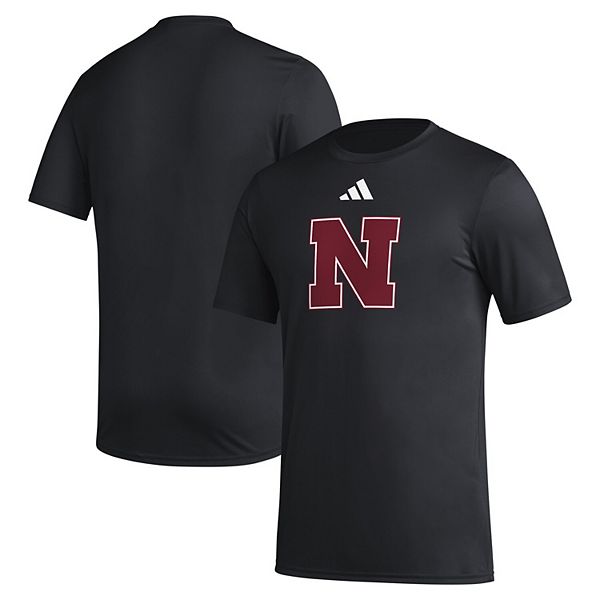 Черная футболка adidas с логотипом Nebraska Huskers из ткани AEROREADY Unbranded