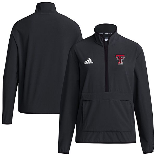 Куртка adidas Texas Tech Red Raiders 2024 с длинным рукавом и четвертью молнии из переработанного материала Unbranded