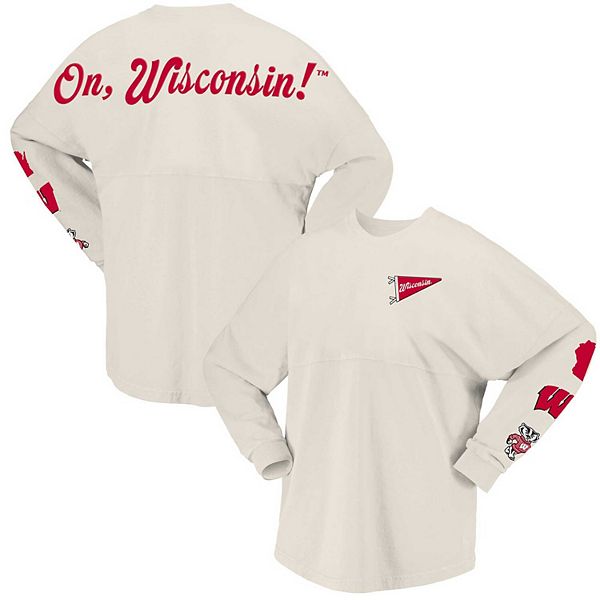 Женская Футболка Spirit Jersey Wisconsin Badgers Local С Длинным Рукавом Spirit Jersey