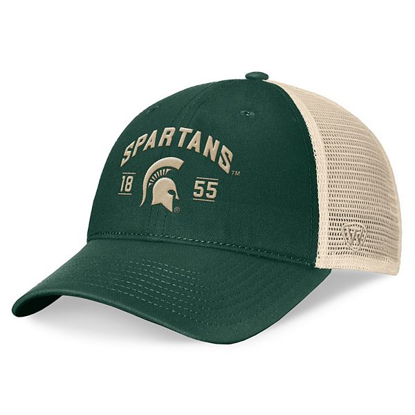 Мужская зеленая регулируемая бейсболка с логотипом Michigan State Spartans Top of the World