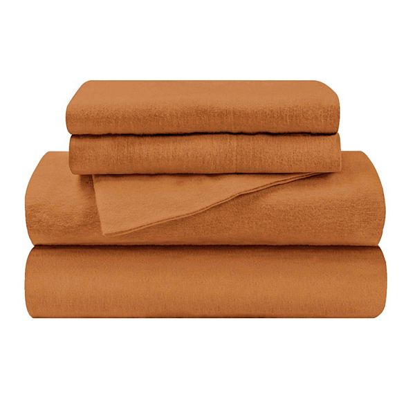 SUPERIOR Flannel Cotton Solid Deep Pocket Sheet Set Superior