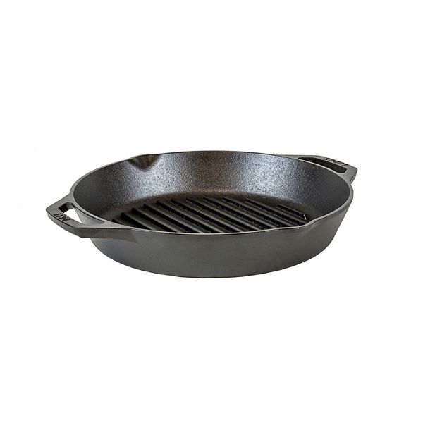 Lodge 12-in. Dual Handle Cast Iron Grill Pan Lodge