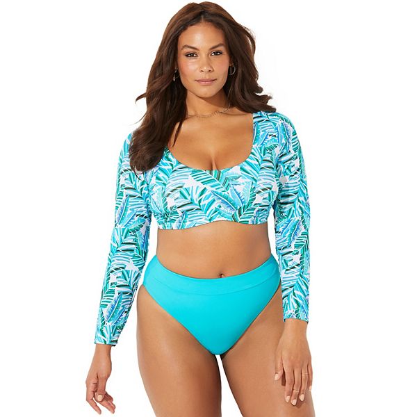 Длинный рукав и открытая спина: женский бикини-топ Plus Size Ambition Swimsuits For All