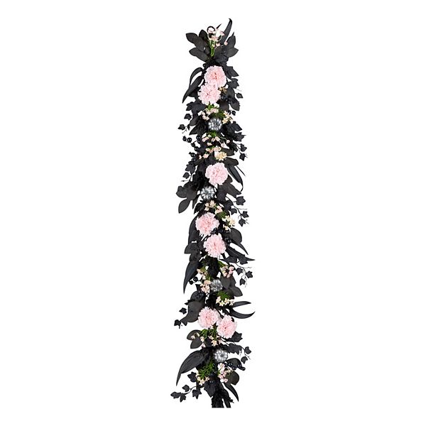 National Tree Company 6-ft. Pretty Morbid Pink Carnation Halloween Artificial Garland National Tree Company