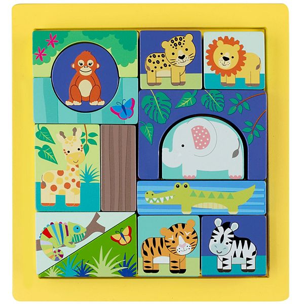 Orange Tree Toys Jungle Animals Block Puzzle Orange Tree Toys