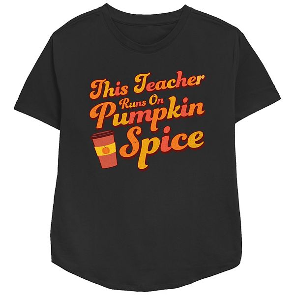 Женская Футболка Unbranded This Teacher Runs On Pumpkin Spice Unbranded