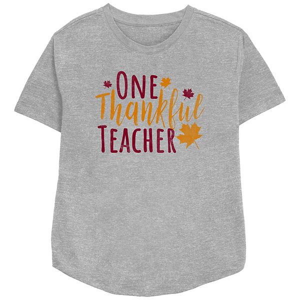 Женская Футболка Unbranded One Thankful Teacher Relaxed Fit Unbranded