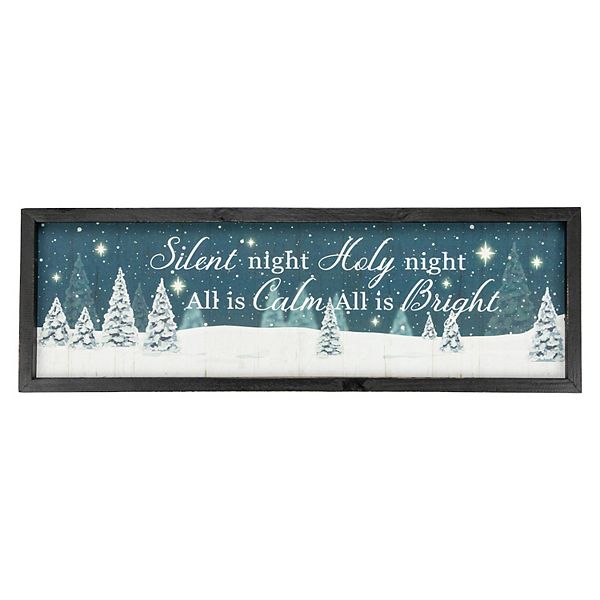 Northlight 23.5" Framed Silent Night Christmas Wall Sign Northlight