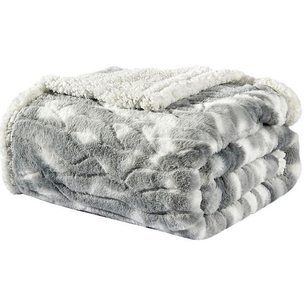 Alaska Sherpa Decorative Super Soft Throw Blanket For Sleep/decor Plazatex