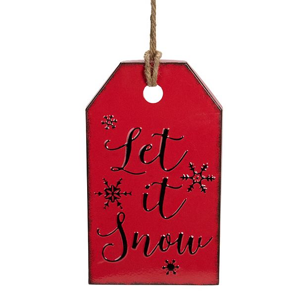 Northlight Let It Snow Metal Christmas Wall Sign - 12" Northlight