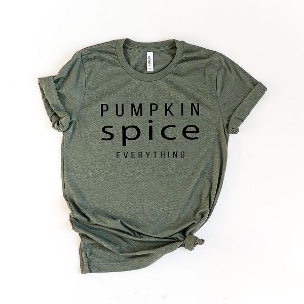 Унисекс футболка из Bella Canvas с графикой Pumpkin Spice Everything, 52% хлопок Simply Sage Market