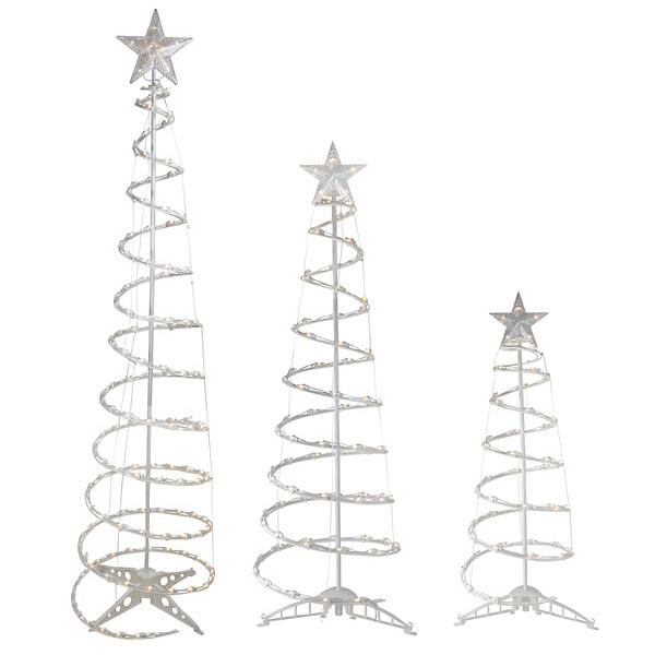 Northlight Clear Lighted Spiral Christmas Trees 3-piece Set Northlight