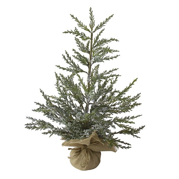 Northlight Real Touch™️ Potted Medium Iced Cedar Artificial Christmas Tree Northlight