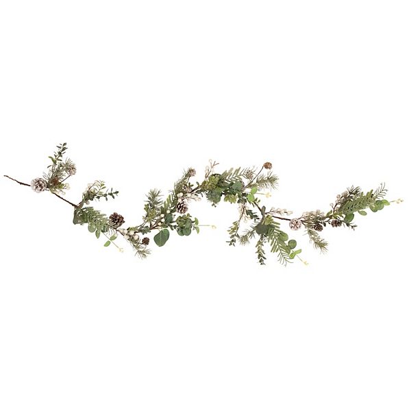 Northlight White Berry Eucalyptus & Pinecone Christmas Garland Northlight