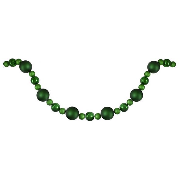 Northlight Green Shatterproof Ball Artificial Christmas Garland Northlight