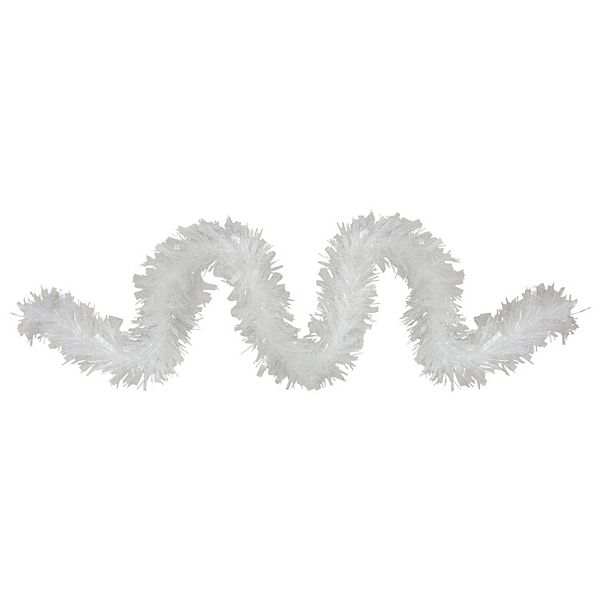 Northlight Clear & White Snowblush Artificial Tinsel Christmas Garland Northlight