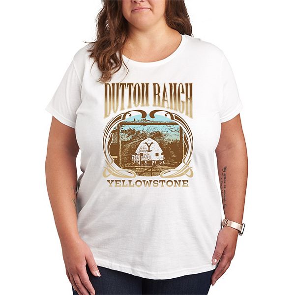 Женская Футболка Licensed Character Plus Size Yellowstone Dutton Ranch Licensed Character