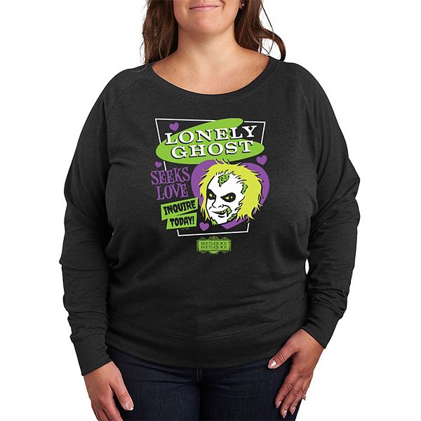 Женская Футболка Licensed Character Plus Size Beetlejuice 2 Lonely Ghost Licensed Character