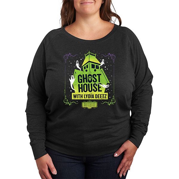 Женская Футболка Licensed Character Plus Size Beetlejuice 2 Ghost House Lightweight French Terry Licensed Character