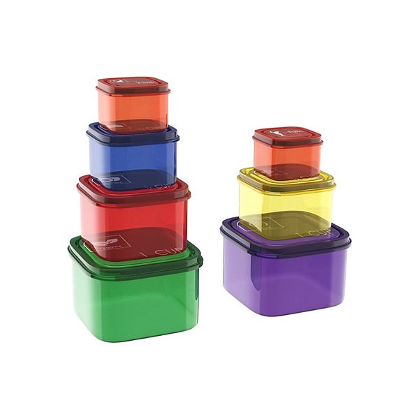 Classic Cuisine 7-pc. Color-Coded Portion Control Food Container Set Classic Cuisine