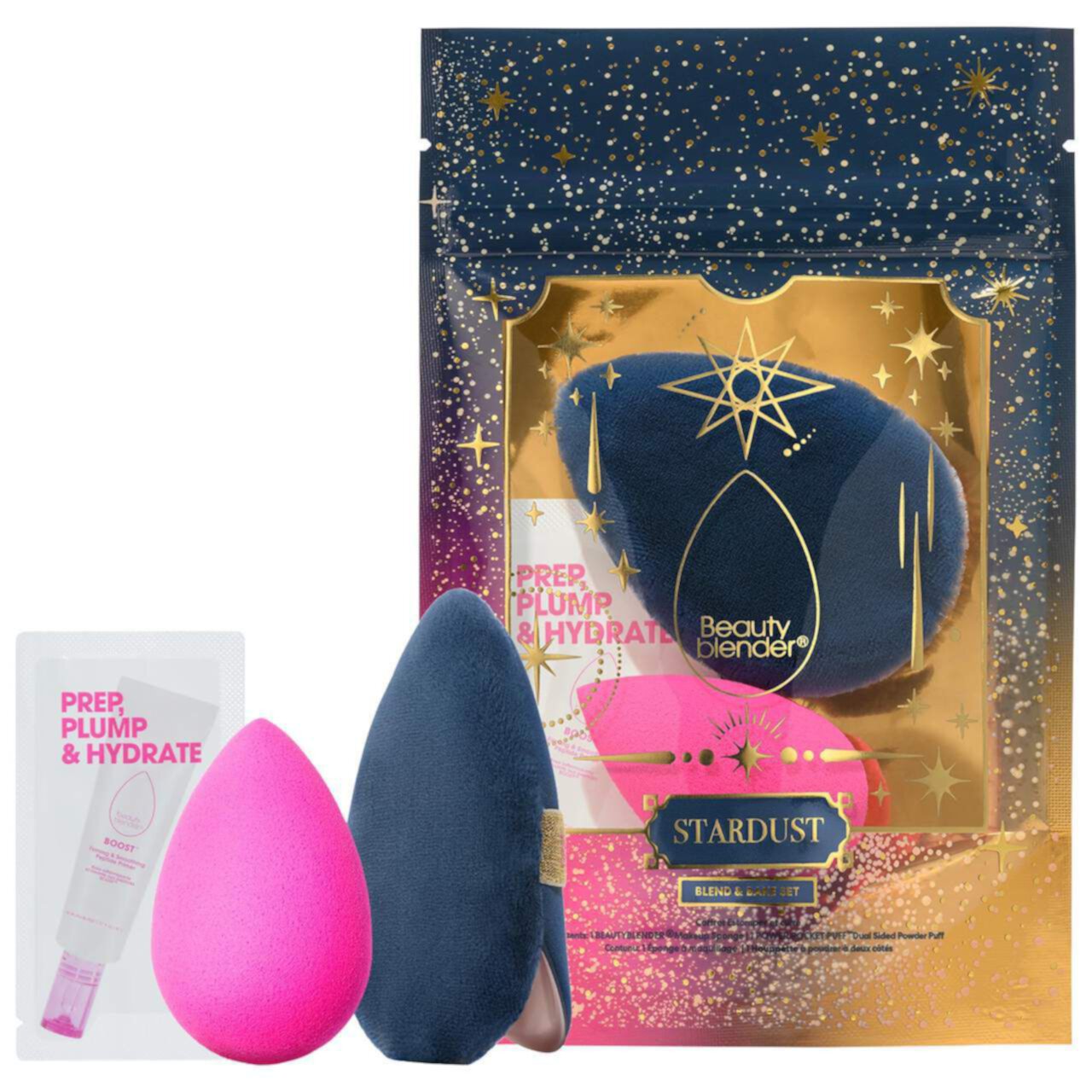 Набор Blend & Bake STARDUST: спонж и пуховка для макияжа Beautyblender