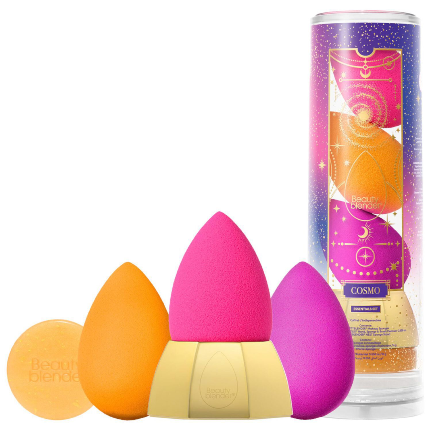 Набор beautyblender COSMO Essentials из 5 предметов: 3 спонжа и 1 очиститель Beautyblender