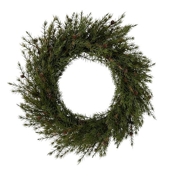 Haven Living 26.5" Artificial Christmas Cedar Pinecone Wreath Haven Living