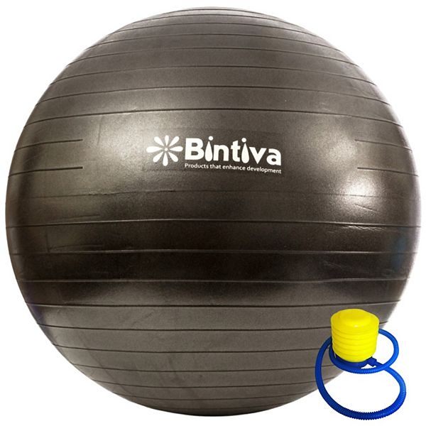 Bintiva Anti-burst Exercise Stability Yoga Ball For Fitness 55cm - Black Bintiva