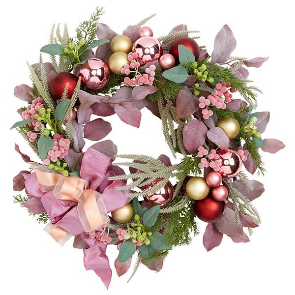 Brylanehome Blush Christmas Wreath BrylaneHome