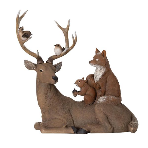 Haven Living 23" Christmas Deer Figurine With Animals Haven Living