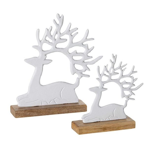 Haven Living 2-pc. Metal Christmas Deer Figurines Table Decor Set Haven Living