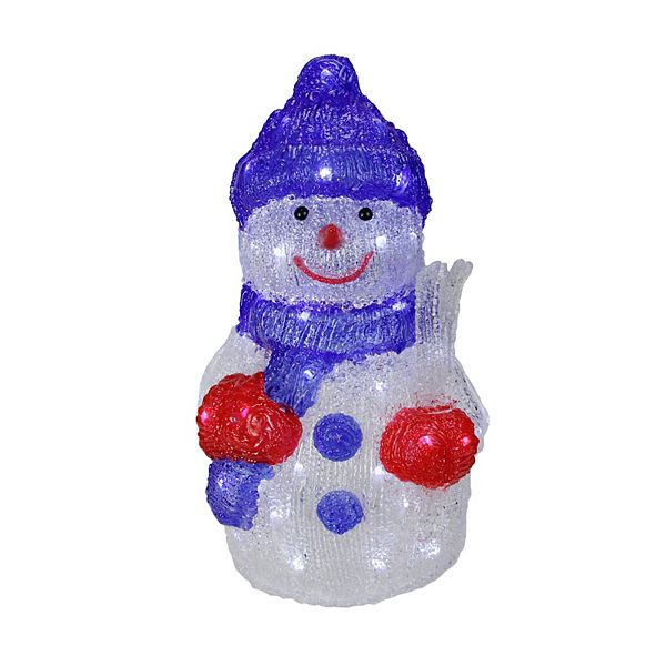 Northlight 15" LED Lighted Commercial Grade Acrylic Snowman Christmas Display Decoration Northlight