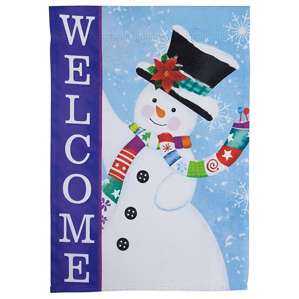 Northlight Snowman "Welcome" Christmas Outdoor Garden Flag Northlight