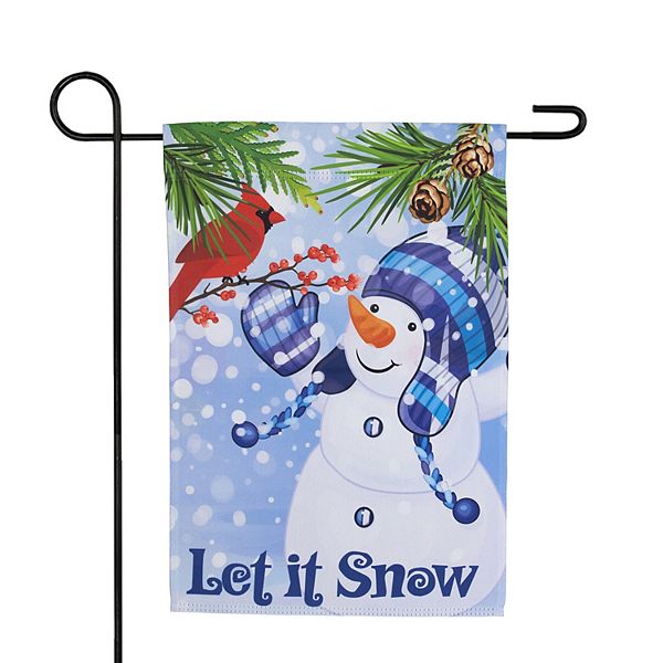 Northlight "Let It Snow" Snowman & Cardinal Outdoor Garden Flag Northlight