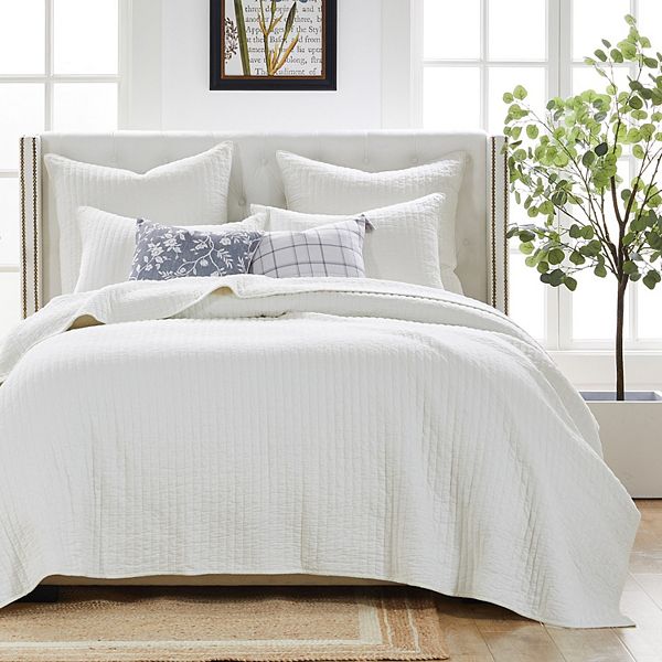 Greenland Home Fashions Monterrey White Quilt Set Greenland Home Fashions